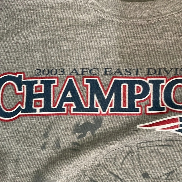 Vintage NFL Patriots 2003 AFC Champions Sweatshirt unisex size XL - Picture 4 of 5